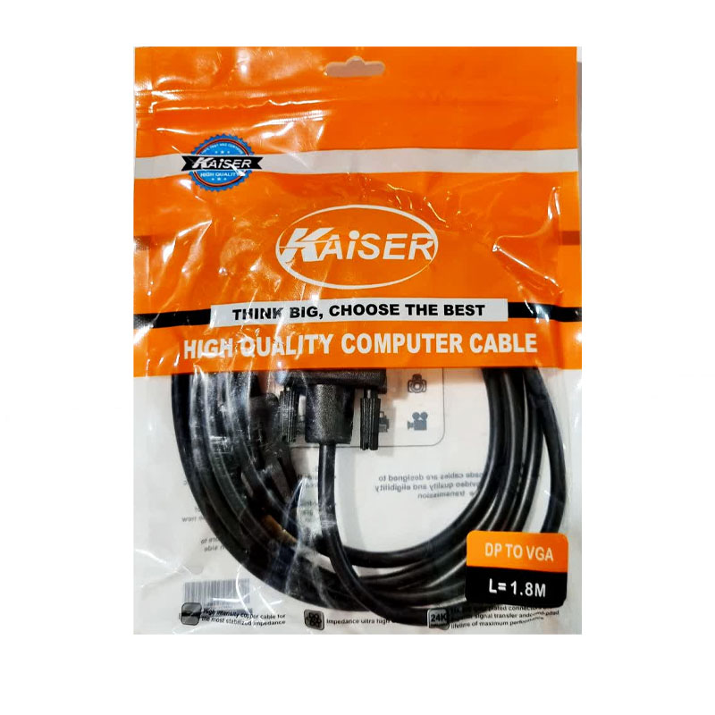 کابل DISPLAY به VGA کایزر KAISER DP TO VGA 1.8M