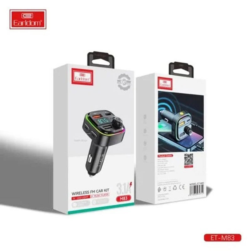 اف ام پلیر FM PLAYER + شارژر فندکی EARLDOM M83 3.1A