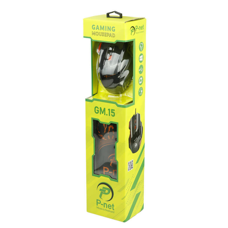 موس سیم دار پی نت گیمینگ P-NET GM.15 + پدموس
