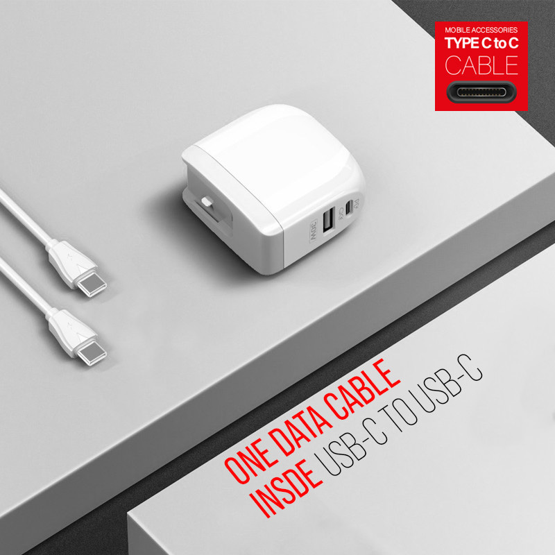 شارژر دیواری هیسکا HISKA H-115PD 30W + کابل TYPE C