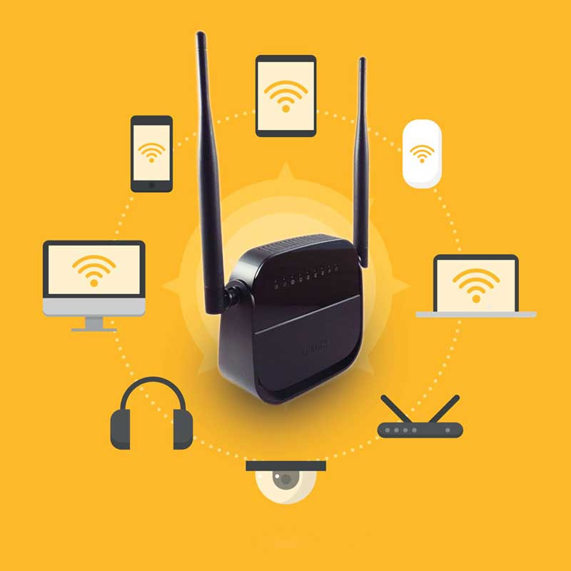مودم D-LINK ADSL DSL-124 N300 - گارانتی 3 ساله آونگ
