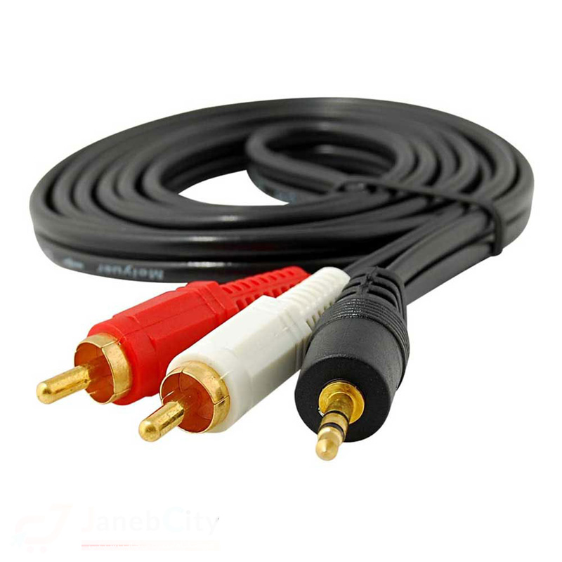 کابل 1 به 2 صدا ایفورت EFFORT AUX TO RCA 1.5M