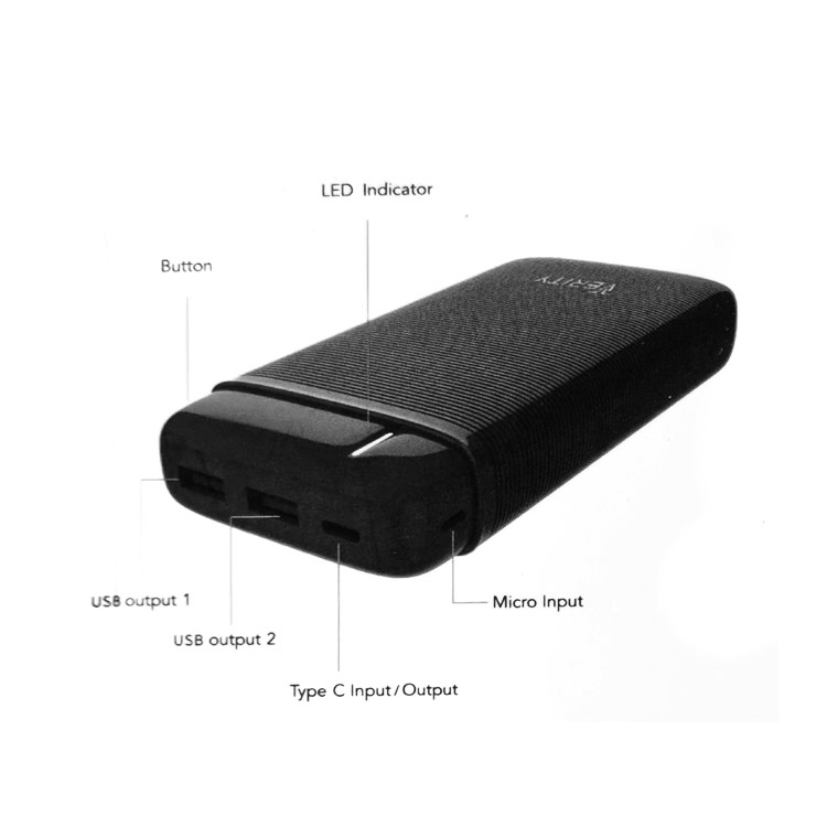 پاوربانک وریتی VERITY V-PH132-20PD ظرفیت 20000
