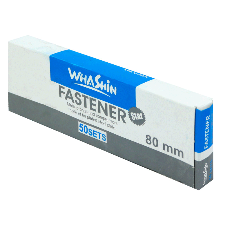 گیره پوشه پلاستیکی واشین Whashin Fastener بسته ۵۰ عددی