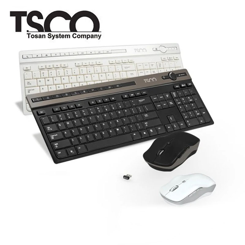 کیبرد و موس بیسیم تسکو TSCO TKM 7106W-سفید