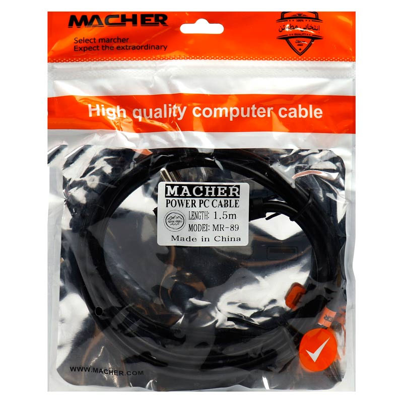 کابل برق مچر MACHER MR-89 1.5M