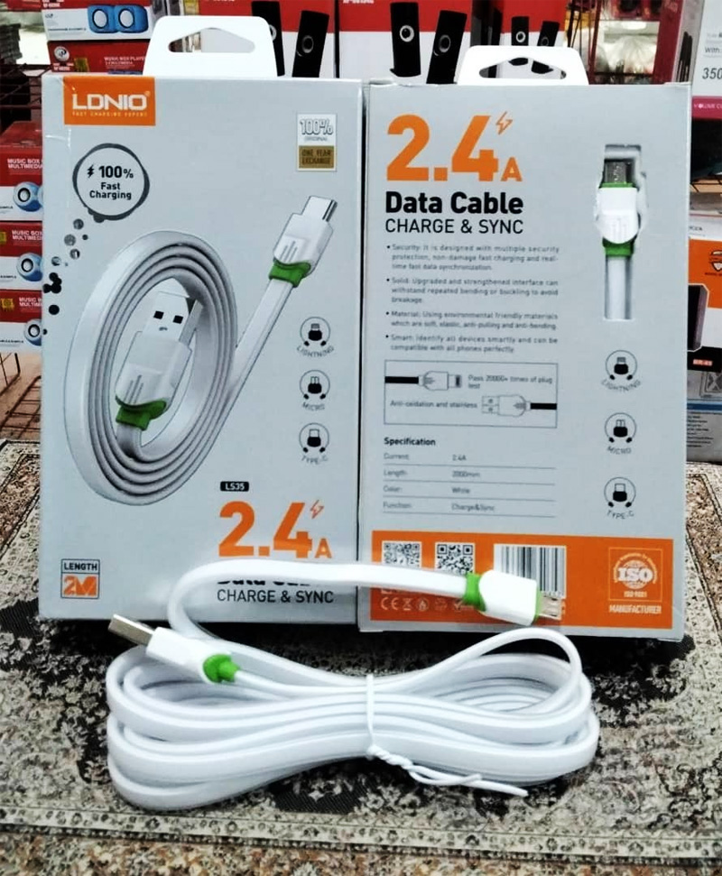 کابل شارژ TYPE C الدینیو LDNIO LS35 2M