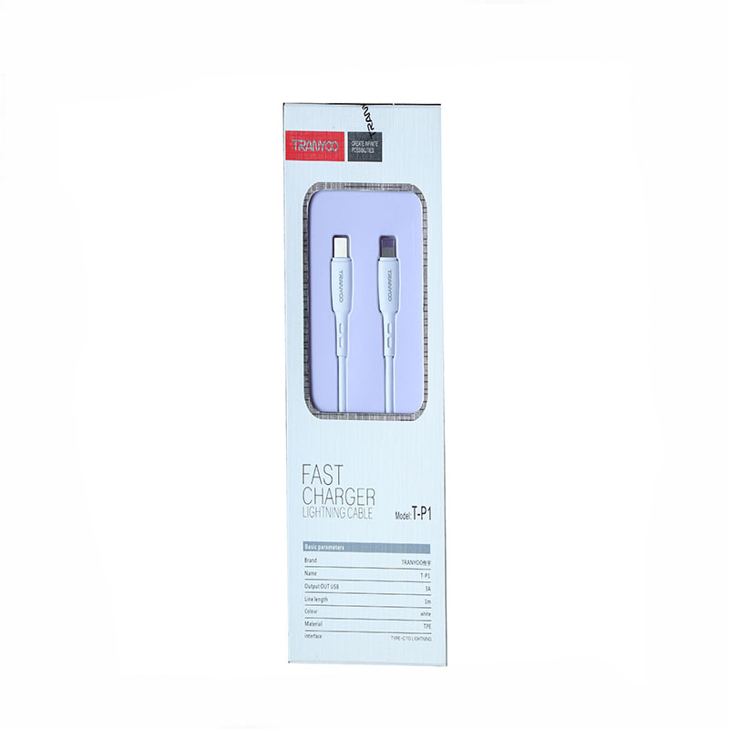 کابل شارژ TRANYOO Type-C to Lightning T-P1 20W
