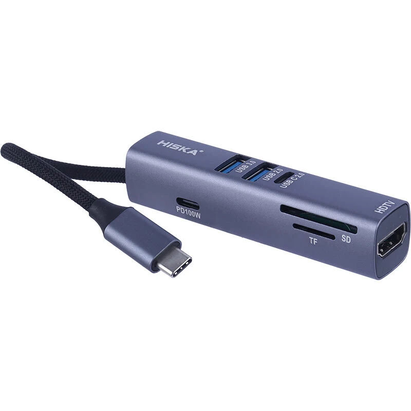 هاب 7 پورت Type-C هیسکا HISKA HR-53