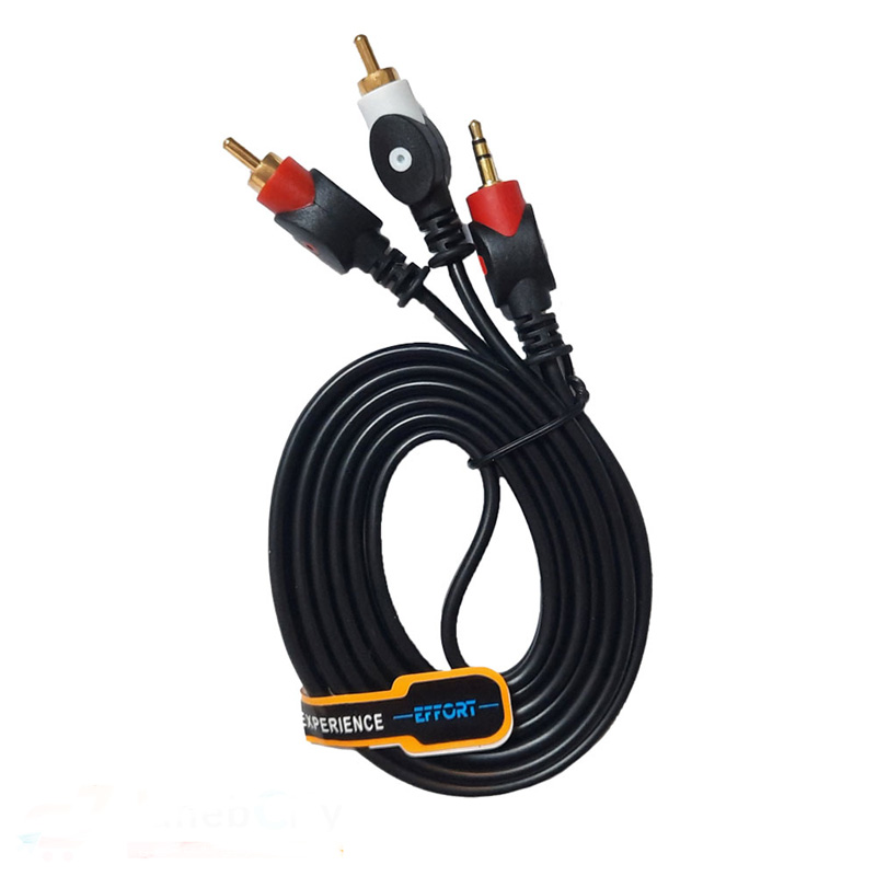 کابل 1 به 2 صدا گلد ایفورت EFFORT AUX TO RCA GOLD 1.5M