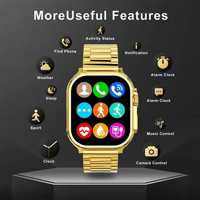 ساعت هوشمند SMART WATCH ULTRA GOLD 24K بدون گارانتی