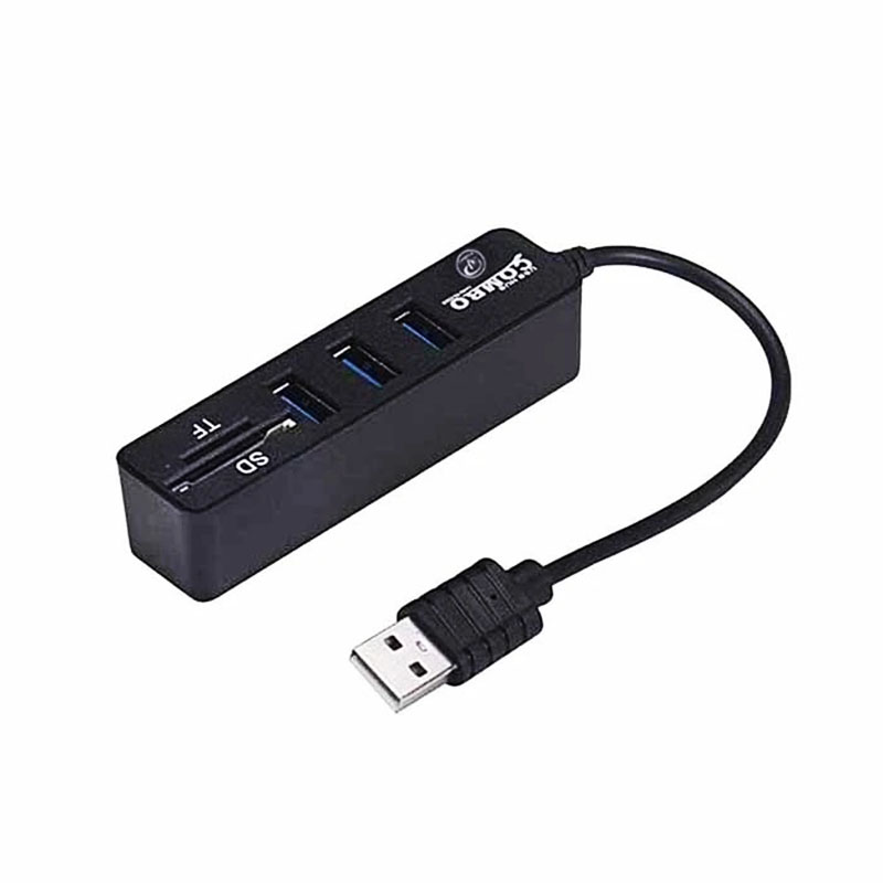 هاب 3 پورت XP-HC834M USB 2.0 + رم ریدر