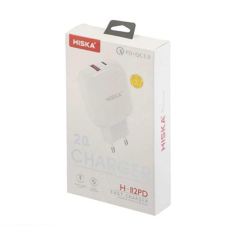 شارژر دیواری هیسکا HISKA H112PD 20W + کابل TYPE C