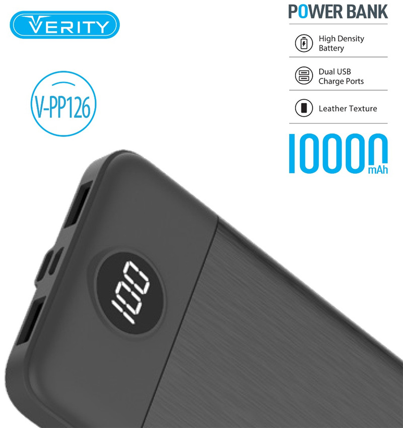 پاوربانک وریتی VERITY V-PA126 ظرفیت 10000