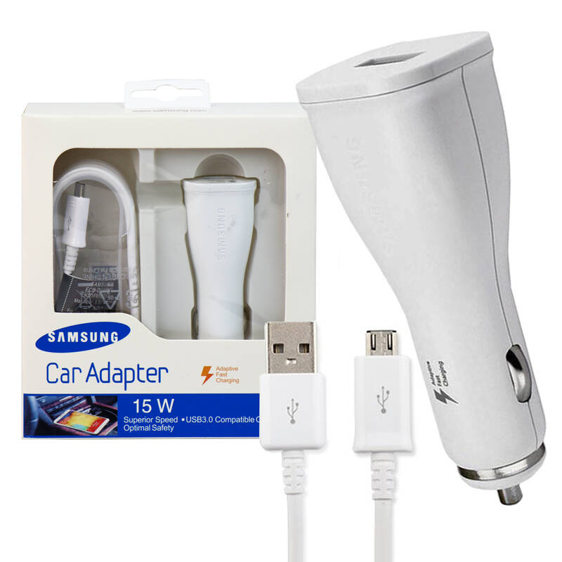 شارژر فندکی فست سامسونگ SAMSUNG FAST 15W + کابل میکرو یو اس بی