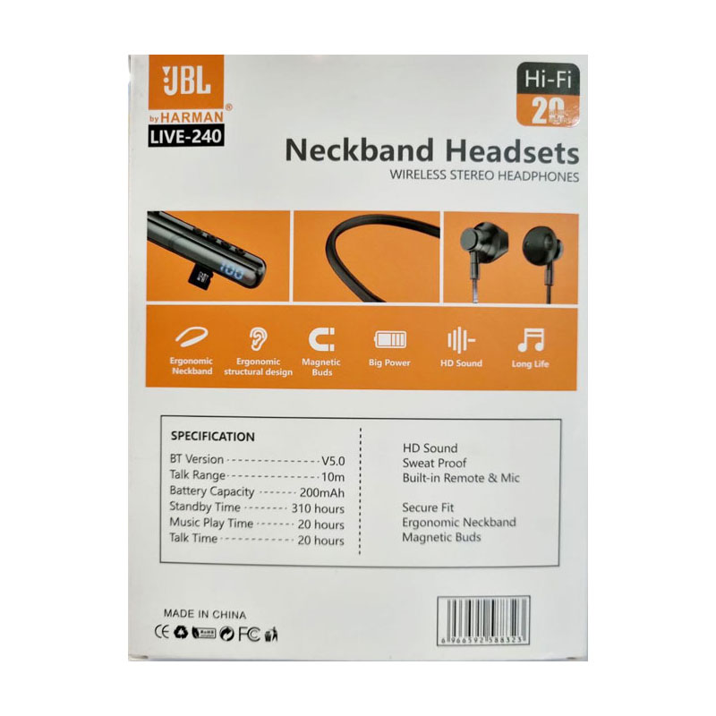 هدفون گردنی جی بی ال JBL LIVE-240