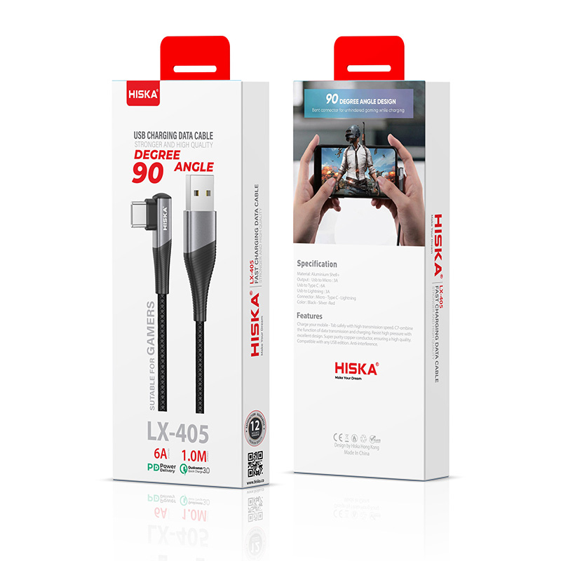 کابل شارژ IPHON هیسکا HISKA LX-405 1M