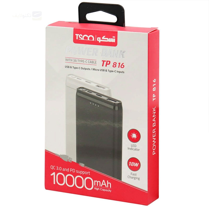 پاوربانک تسکو TSCO TP 816 ظرفیت 10000