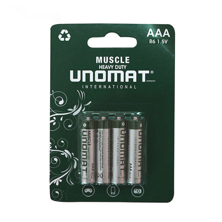 باتری نیم قلم 4 تایی UNOMAT AAA R03 1.5V