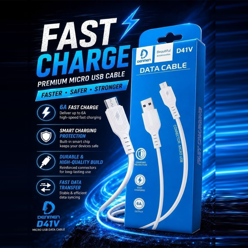 کابل تبدیل USB به MICRO دنمن مدل D41V طول 1 متر