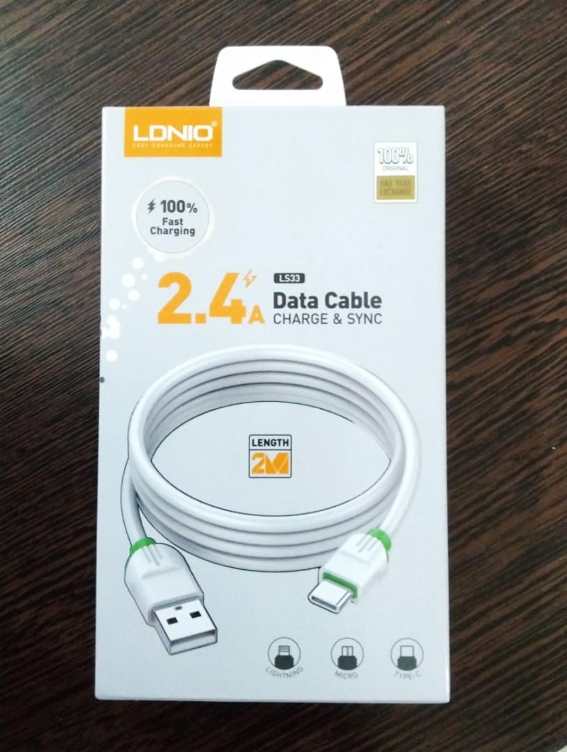 کابل شارژ TYPE C الدینیو LDNIO LS33 2M