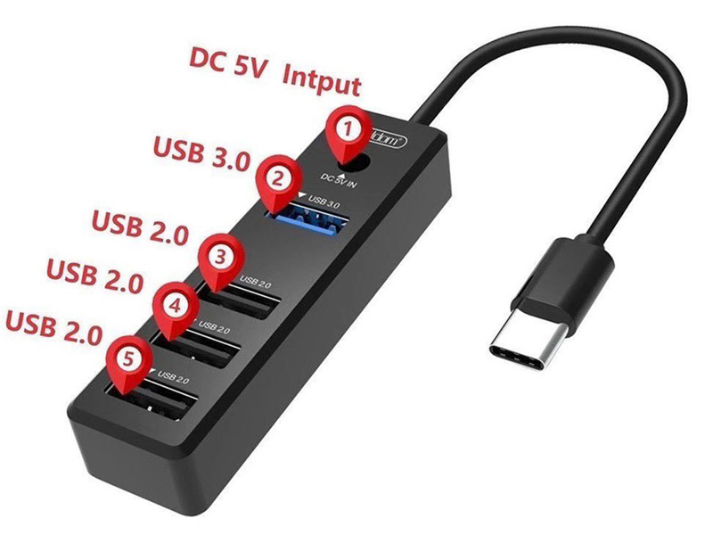 هاب 4 پورت EARLDOM HUB08 1 USB 3.0 & 3 USB 2.0