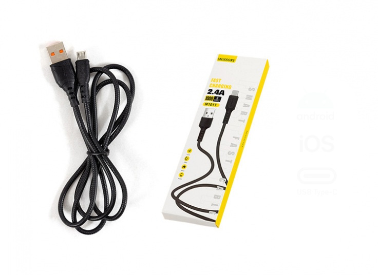کابل شارژ میکرو فست MOSSORY C-02V--سفید