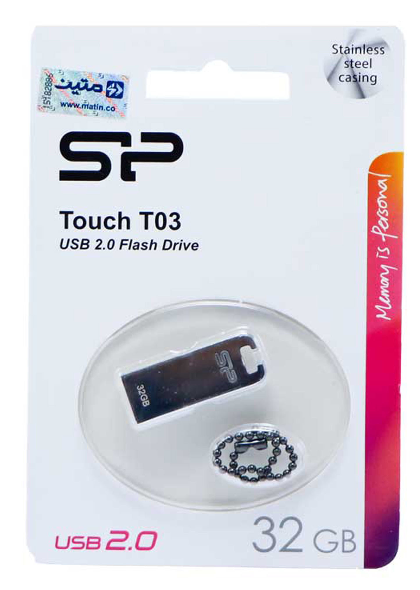 فلش سیلیکون پاور 32 گیگا بایت SP TOUCH T03 32G