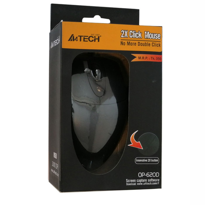 موس سیم دار A4TECH OP-620D طرح