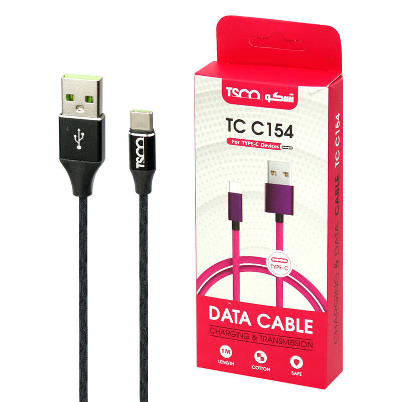 کابل شارژ TYPE C تسکو TSCO TC C154 1M
