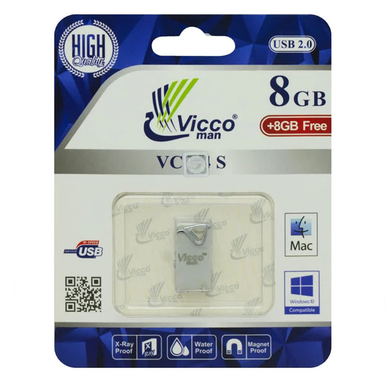 فلش ویکو 8+8free گیگابایت VICCO VC264S USB 2.0 8G