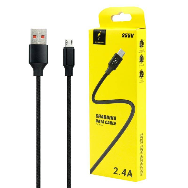 کابل میکرو فست شارژ Sky Dolphin S55V 2.4A 1m