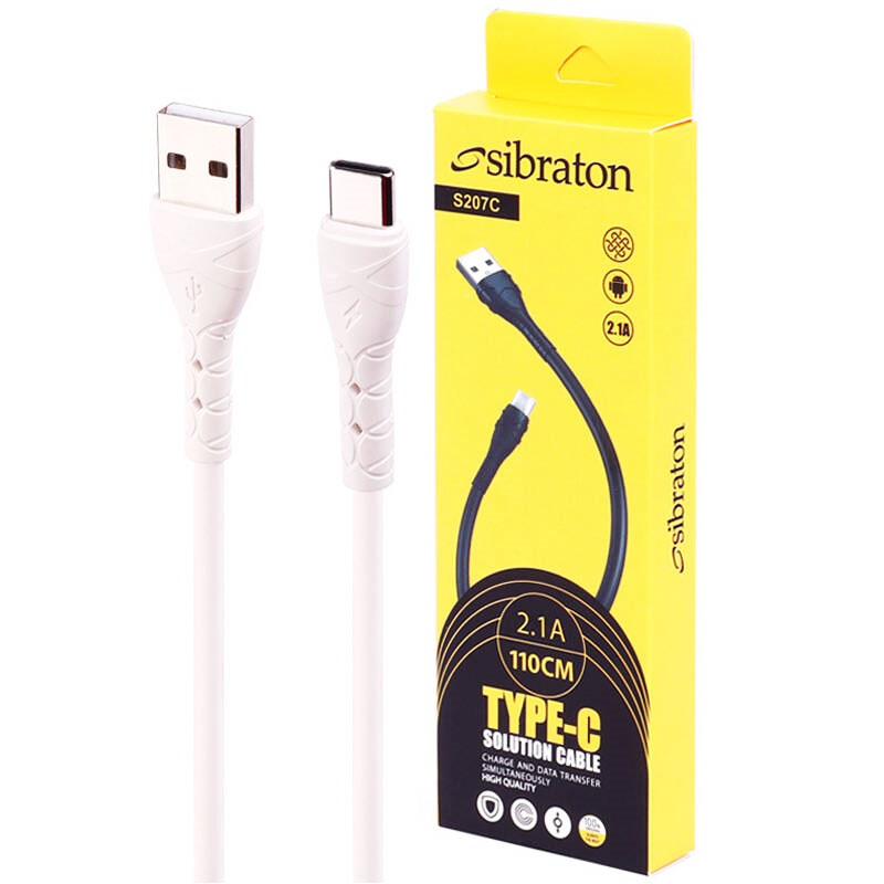 کابل شارژ TYPE C سیبراتون SIBRATON S207C 110CM 2.1A