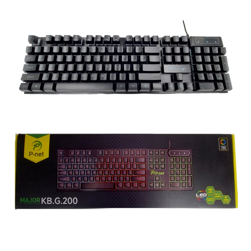 کیبرد سیم دار گیمینگ پی نت P-NET KB.G.200