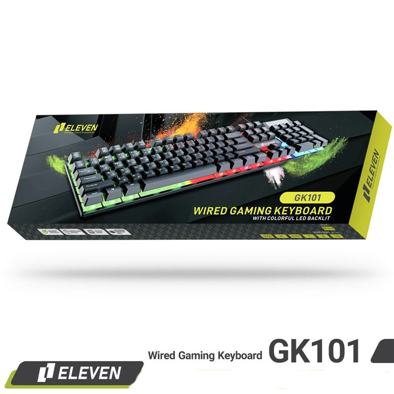 کیبرد سیم دار گیمینگ الون ELEVEN GK101