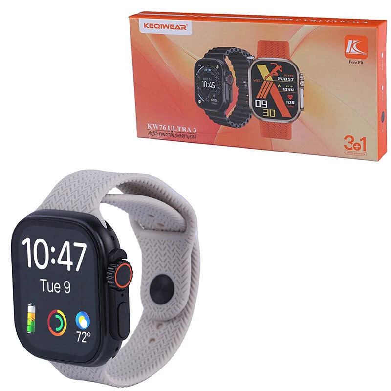 ساعت هوشمند SMART WATCH KEQIWEARKW76 ULTRA3 - بدون گارانتی