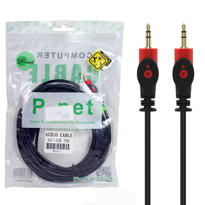 کابل صدا 1 به 1 پی نت AUX P-NET 5M
