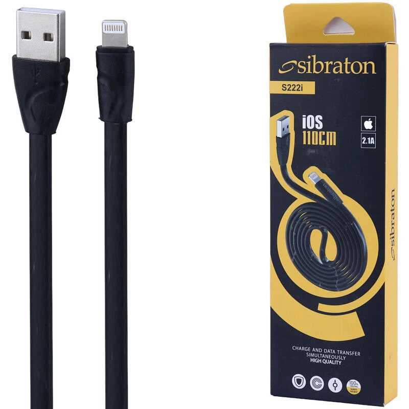 کابل شارژ آیفون سیبراتون SIBRATON S222i 1.1M 2.1A