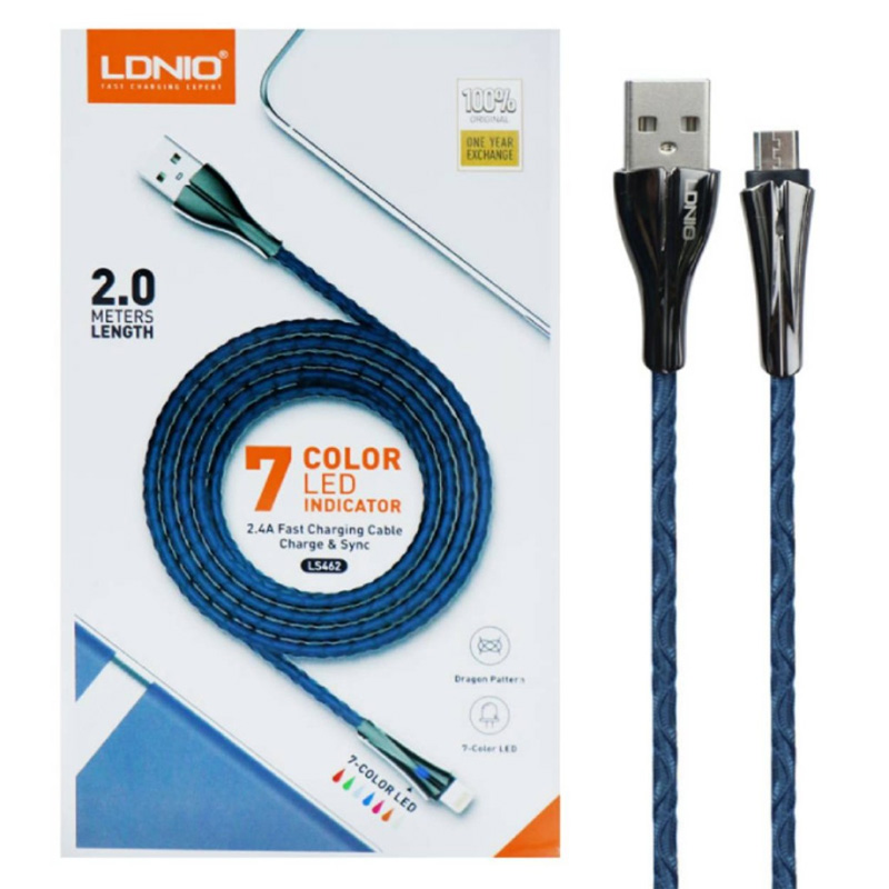 کابل شارژ میکرو الدینیو LDNIO LS462 2M