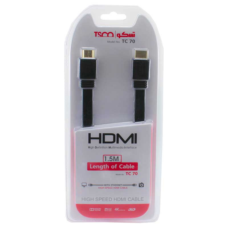 کابل HDMI تسکو فلت HDMI TSCO TC-70 3D 1.5m