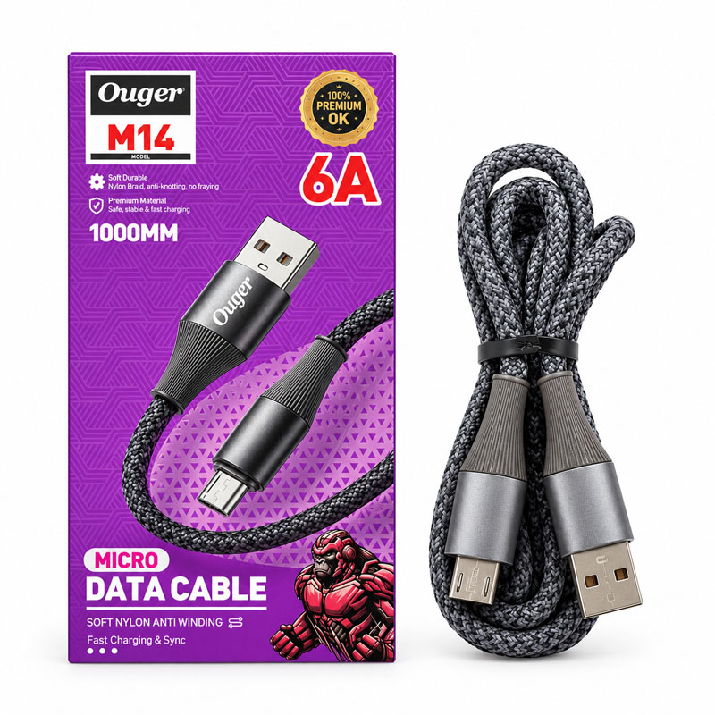 کابل شارژ میکرو OUGER M14 1M 6A