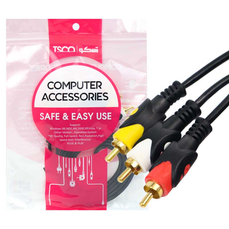 کابل ۳ به ۳ تصویر تسکو TSCO TC13 AV RCA