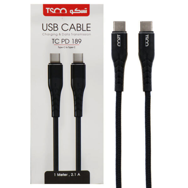 کابل 2 سر تایپ سی تسکو TSCO TC PD 189 TYPE C