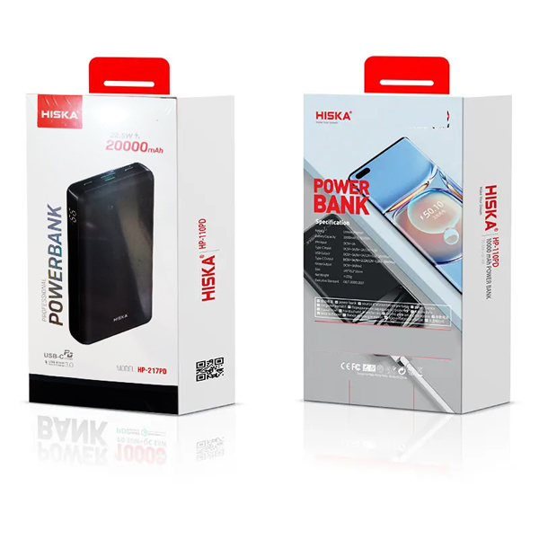 پاوربانک هیسکا HISKA HP-217PD ظرفیت 20000