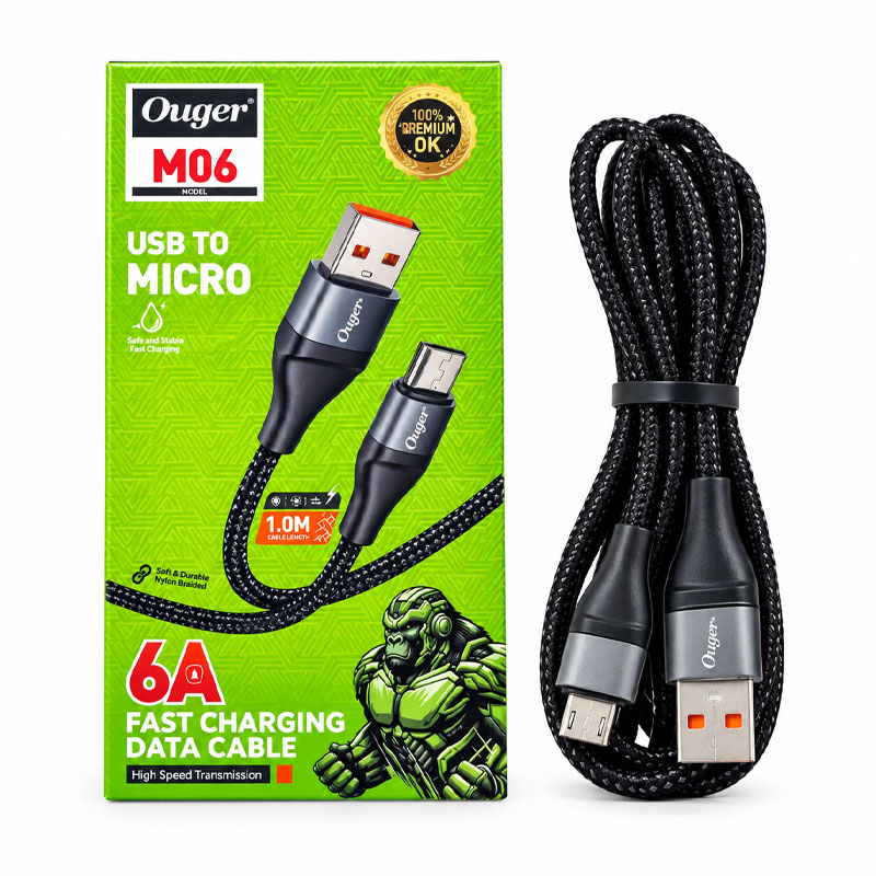 کابل شارژ میکرو OUGER M06 1M 6A