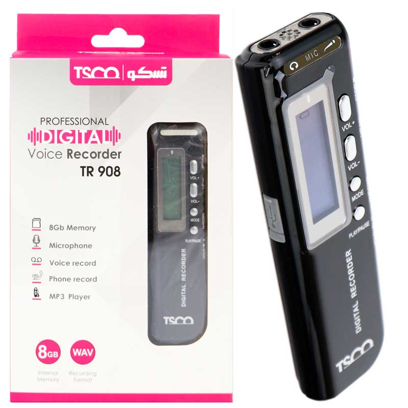رکوردر تسکو VOICE RECORDER TSCO TR 908 8GB
