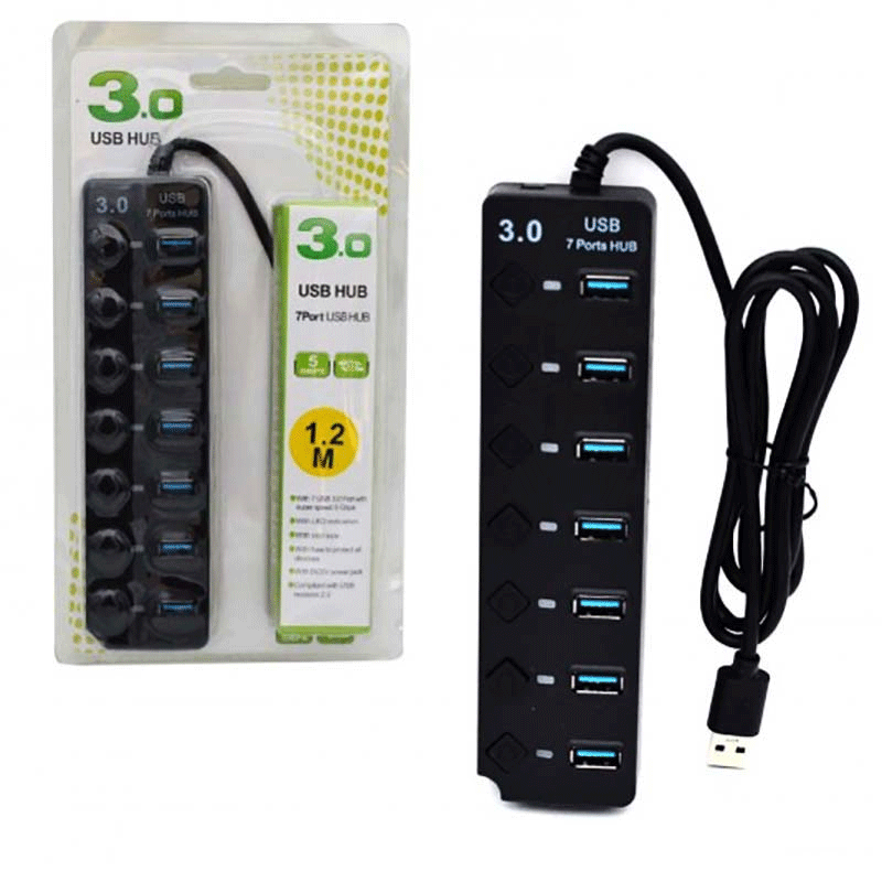 هاب 7 پورتHUB 507 USB 3.0 - کلیددار