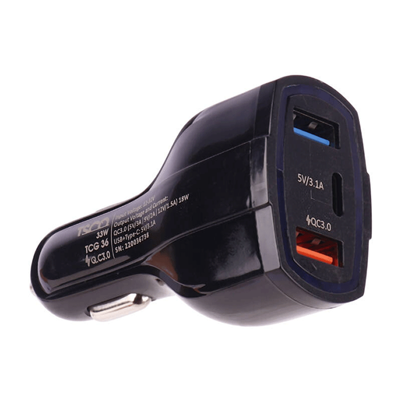 شارژر فندکی تسکو TSCO TCG36   + کابل TYPE C