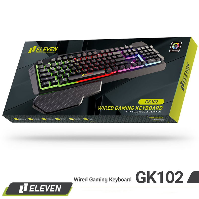 کیبرد سیم دار گیمینگ الون ELEVEN GK102