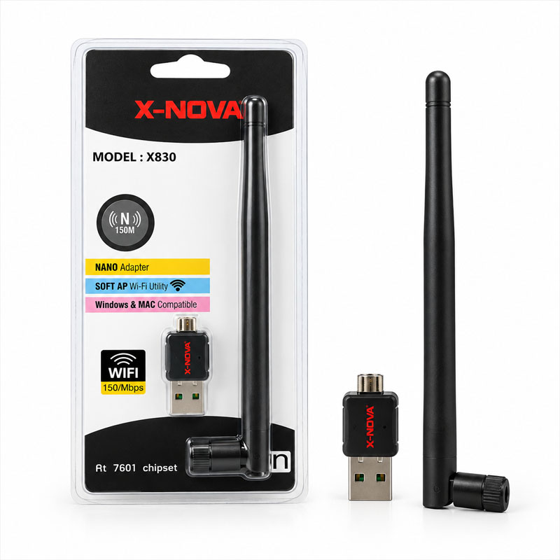 کارت شبکه X-NOVA X830 آنتن بلند